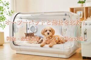 ペット用酸素室レンタルを比較する猫と小型犬のイメージ
